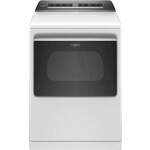 Whirlpool #WGD7120HW 7.4 cu. ft. 120-Volt Smart Gas Vented Dryer in White with a Hamper Door and Steam, ENERGY STAR