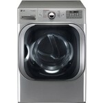 LG Electronics DLGX8101 9.0 cu ft Mega Capacity Stackable Front Load Gas Dryer w/ TrueSteam, SteamFresh & Pedestal Compatible in Graphite Steel