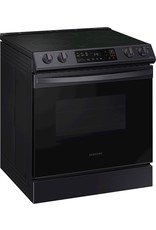 SAMSUNG NE63T8111SG 30 in. 6.3 cu. ft. Slide-In Electric Range with Self-Cleaning Oven in Black Stainless Steel