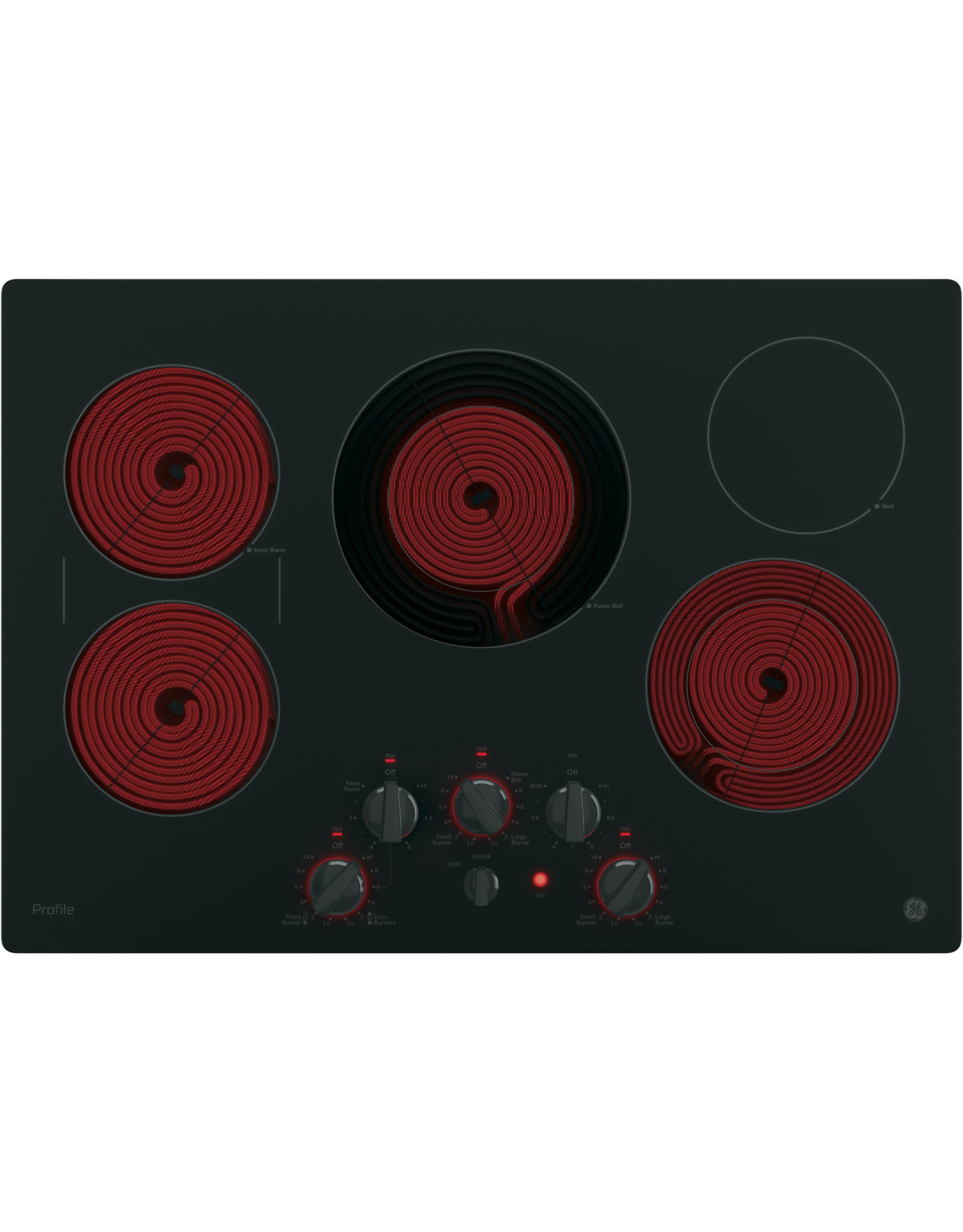 GE PROFILE PP7030DJBB GE Profile™ 30" Built-In Knob Control Electric Cooktop