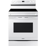 SAMSUNG NE63A6511SW 6.3 cu. ft. Smart Wi-Fi Enabled Convection Electric Range with No Preheat AirFry in White