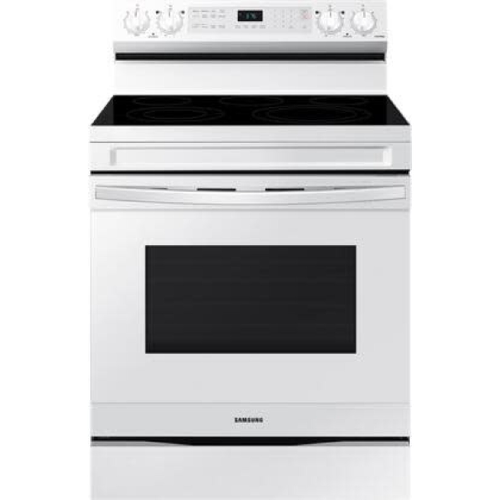 SAMSUNG NE63A6511SW 6.3 cu. ft. Smart Wi-Fi Enabled Convection Electric Range with No Preheat AirFry in White