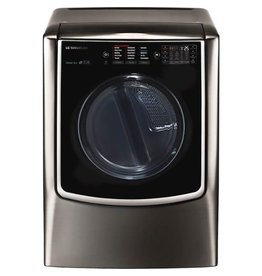LG Electronics DLGX9501K 9.0 cu. ft. Mega Capacity Smart Front Load Gas Dryer with TurboSteam and Pedestal Compatible in Black Stainless Steel