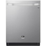 LG LSDT9908SS 24 in. Printproof Stainless Steel Top Control Built-In Dishwasher with Stainless Steel Tub, QuadWash, TrueSteam, 40 dBA