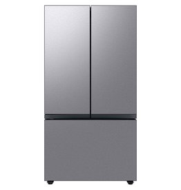 SAMSUNG BACK DENT RF24BB6600QLAA  Bespoke 3-Door French Door Refrigerator (24 cu. ft.) with Beverage Center™ in Stainless Steel