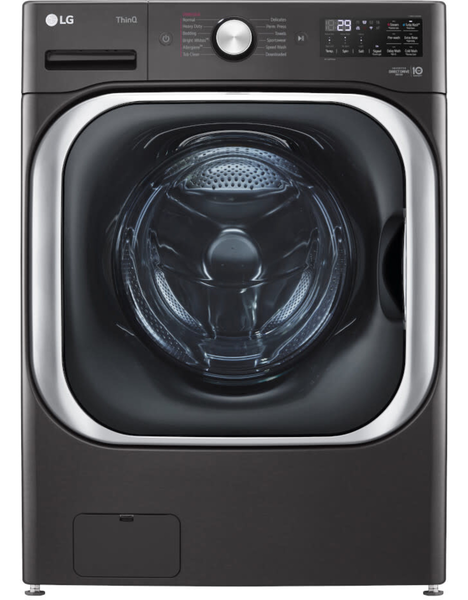 lg WM8900HBA  5.2 cu.ft. Mega Capacity Front Load Washer with TurboWash, Steam and Wi-Fi, AIDD in Black Steel