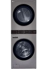 L.G WKG101HVA 27 in. Graphite Steel WashTower Laundry Center with 4.5 cu. ft. Front Load Washer and 7.4 cu. ft.