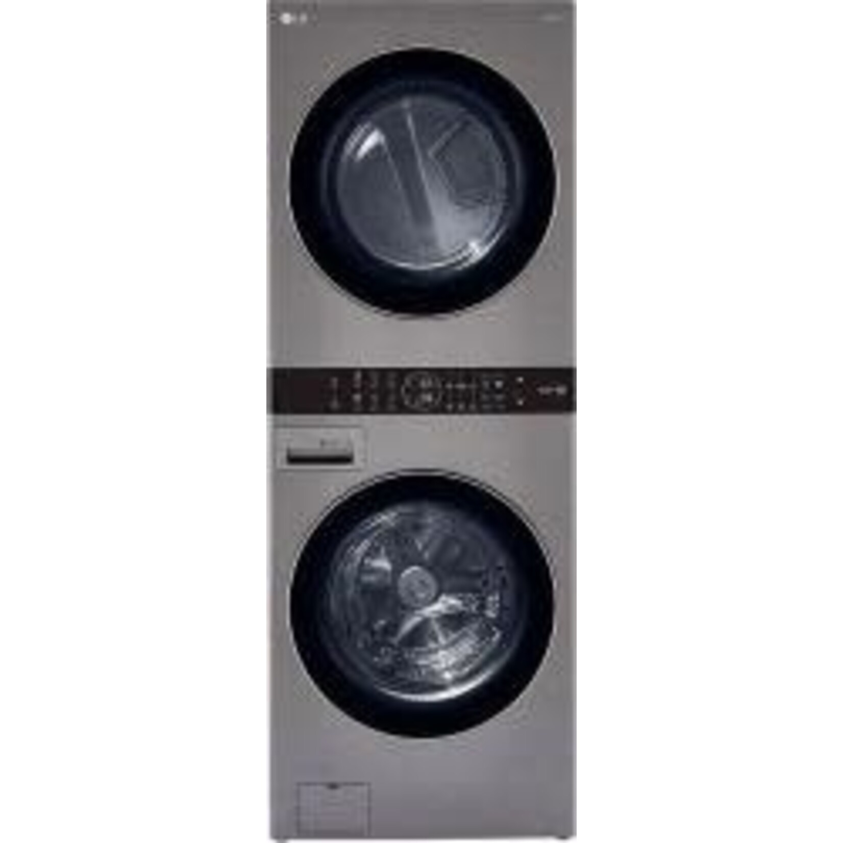 LG *WKG101HVA 27 in. Graphite Steel WashTower Laundry Center with 4.5 cu. ft. Front Load Washer and 7.4 cu. ft.
