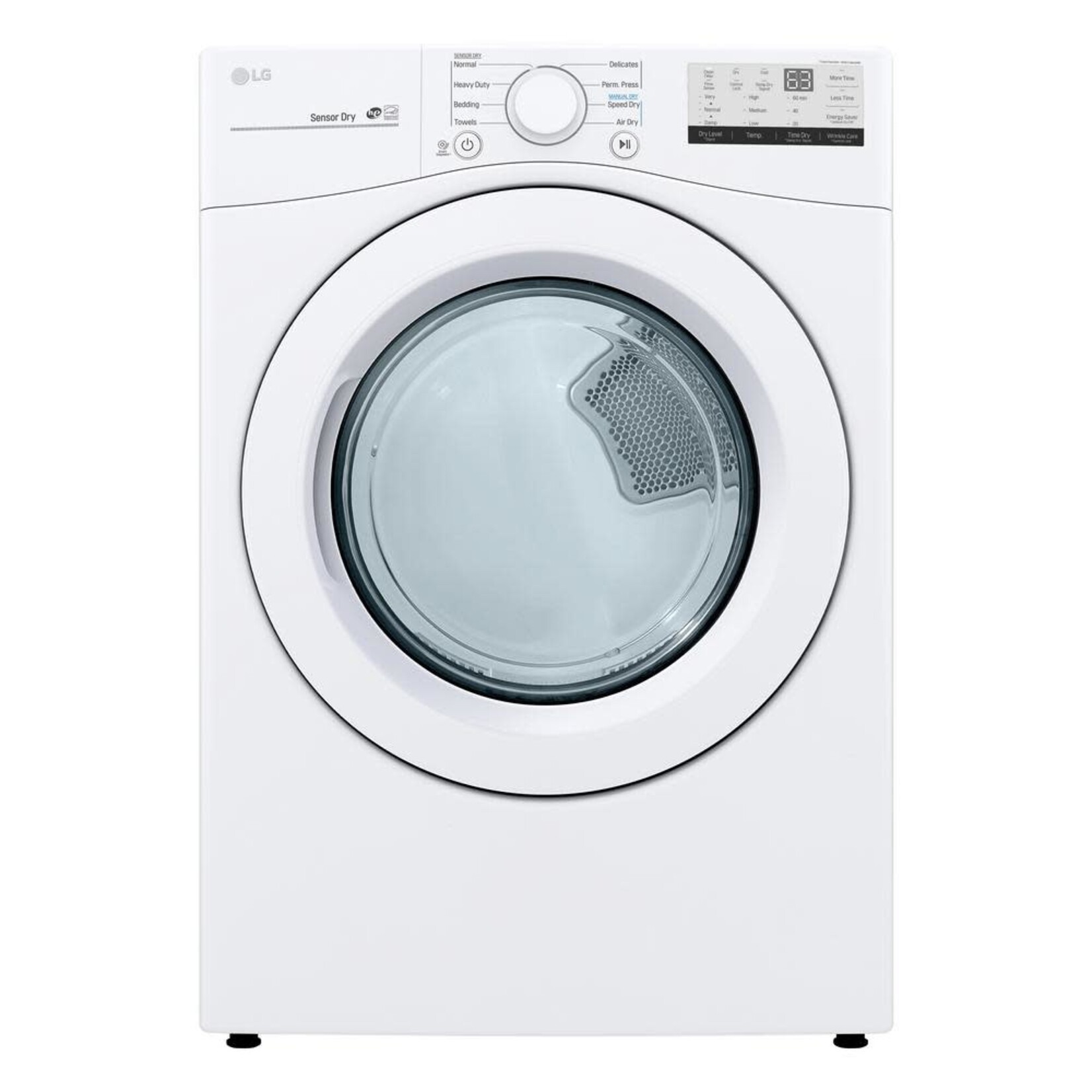 LG Electronics #DLE3400W - LG 7.4 cu. ft. Smart White Electric Vented Dryer with Sensor Dry