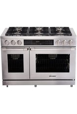 Dacor professional HDPR48S/NG Dacor - Professional 5.2 Cu. Ft. Natural Gas only Self-Cleaning Freestanding Double Oven Dual Fuel Convection Range, Natural Gas - Silver stainless steel