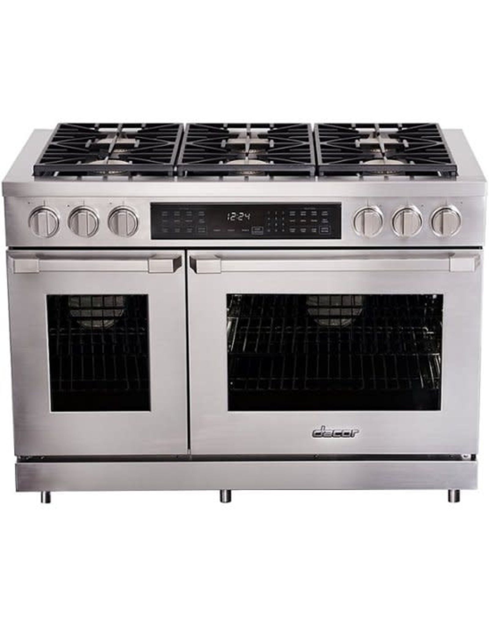 Dacor professional HDPR48S/NG Dacor - Professional 5.2 Cu. Ft. Natural Gas only Self-Cleaning Freestanding Double Oven Dual Fuel Convection Range, Natural Gas - Silver stainless steel