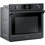 SAMSUNG #NV51K7770SG  Samsung  Steam Cook with Flex Duo 30-in Self-Cleaning Convection European Element Single Electric Wall Oven (Fingerprint Resistant Black Stainless Steel)