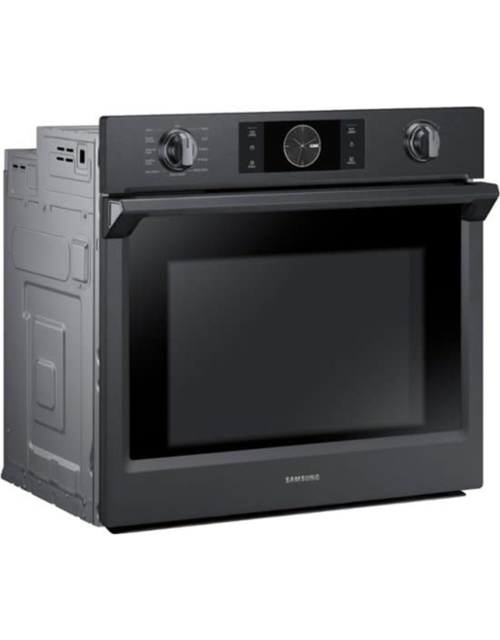SAMSUNG Samsung  Steam Cook with Flex Duo 30-in Self-Cleaning Convection European Element Single Electric Wall Oven (Fingerprint Resistant Black Stainless Steel)