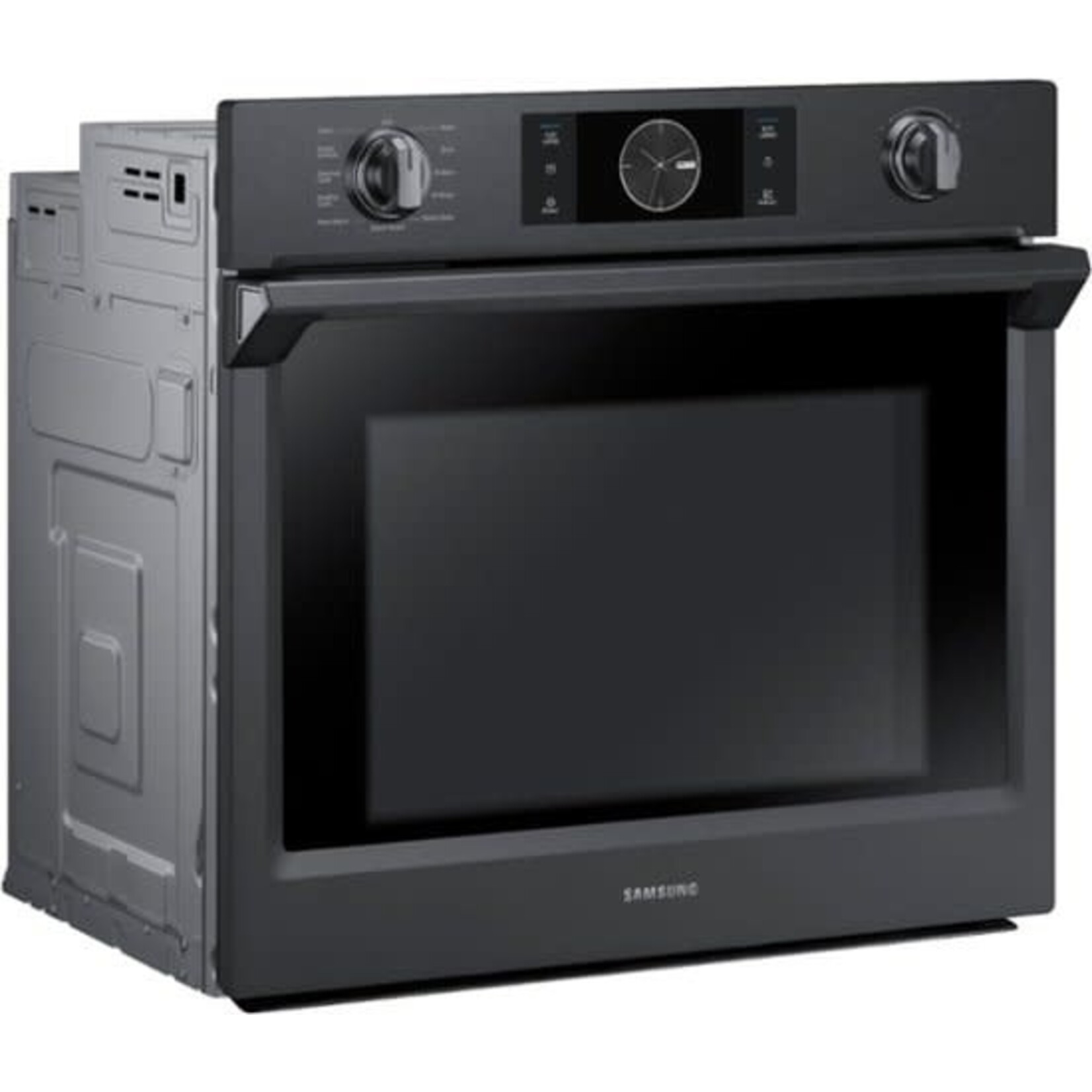 SAMSUNG #NV51K7770SG  Samsung  Steam Cook with Flex Duo 30-in Self-Cleaning Convection European Element Single Electric Wall Oven (Fingerprint Resistant Black Stainless Steel)