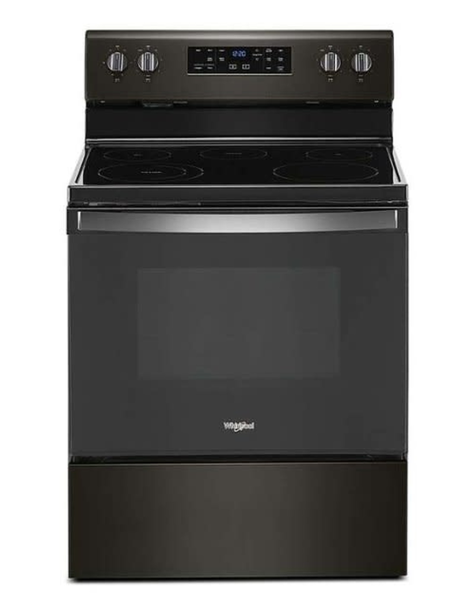 WFE505W0JV 5.3 cu. ft. Whirlpool® electric range with Frozen Bake™ technology.