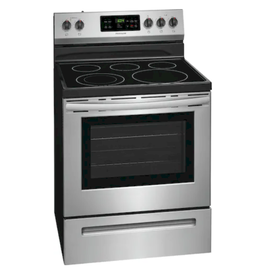 FRIGIDAIRE LFEF3054TF Frigidaire 30-in Smooth Surface 5 Elements 5.4-cu ft Steam Cleaning Freestanding Electric Range (Fingerprint Resistant Stainless Steel)