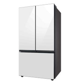 RF30BB6200AP BESPOKE 3-Door French Door Smart Refrigerator with ‍Morning Blue Glass Top Panels, White Glass Bottom Panels, Autofill Water Pitcher Dispenser,‍ Standard Depth