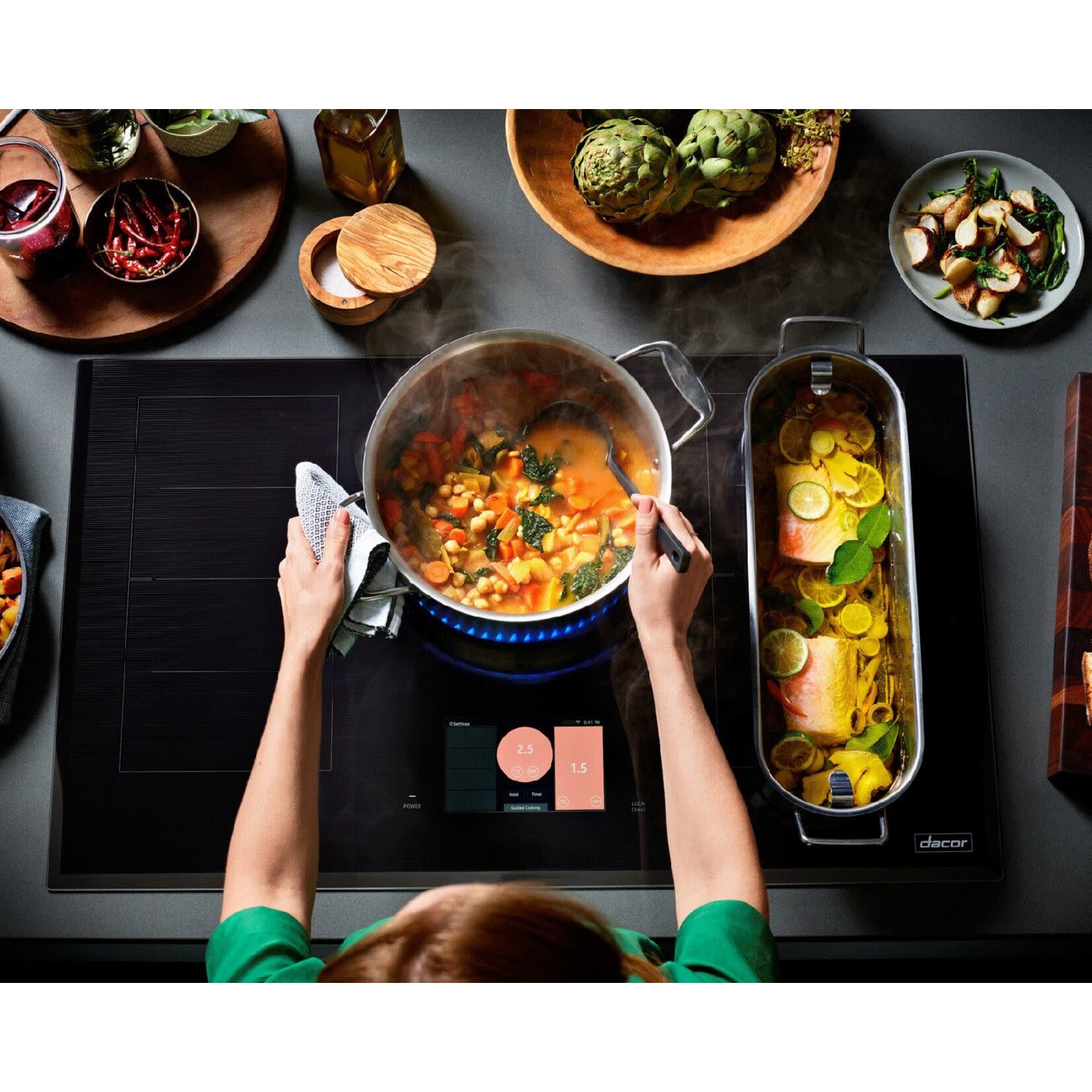 *DTI36M977BB Contemporary 36 Inch Wide Built-In Induction Cooktop with WiFi Connectivity
