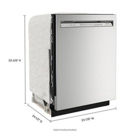 KDFE204KPS  24 in. PrintShield Stainless Steel Front Control Tall Tub Dishwasher with Stainless Steel Tub, 39 DBA