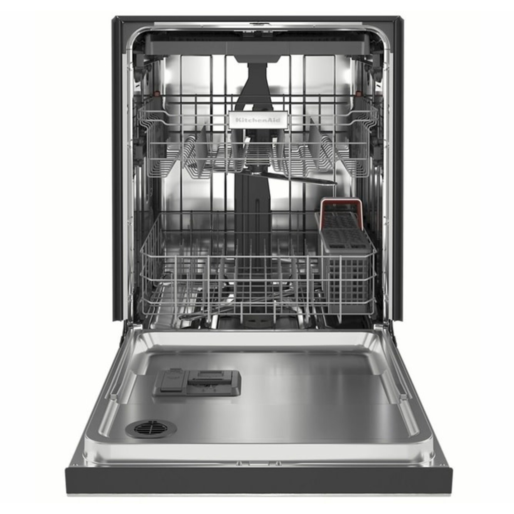 KitchenAid #KDFE204KPS  24 in. PrintShield Stainless Steel Front Control Tall Tub Dishwasher with Stainless Steel Tub, 39 DBA