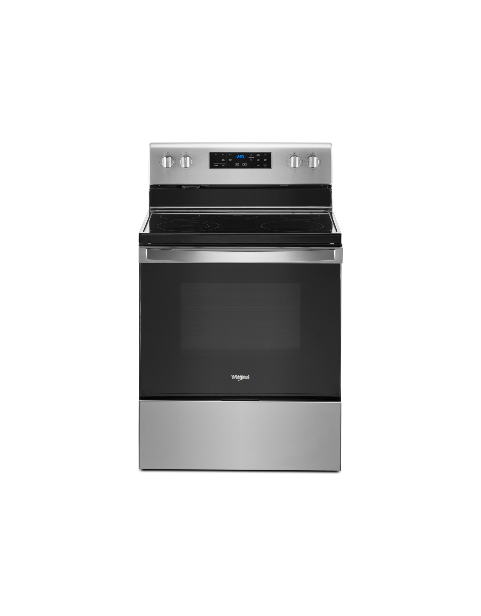 WHIRLPOOL WFE525S0JZ 30 in. 5.3 cu. ft. Electric Range with 5-Elements and Frozen Bake Technology in Fingerprint Resistant Stainless Steel