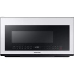 SAMSUNG *ME21B706B12 Bespoke 30 in. 2.1 cu. ft. Over the Range Microwave in White Glass with Sensor Cooking