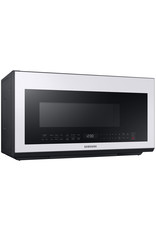 SAMSUNG ME21B706B12 Bespoke 30 in. 2.1 cu. ft. Over the Range Microwave in White Glass with Sensor Cooking