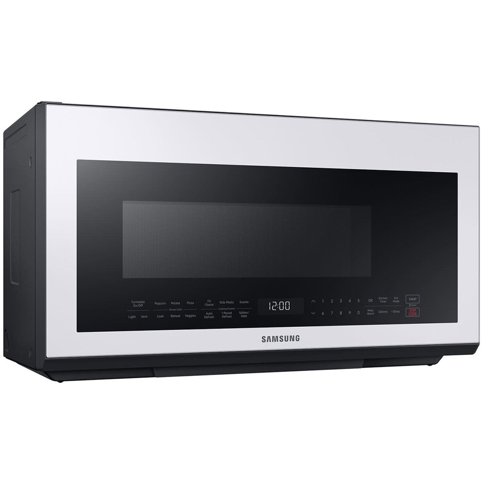 SAMSUNG *ME21B706B12 Bespoke 30 in. 2.1 cu. ft. Over the Range Microwave in White Glass with Sensor Cooking