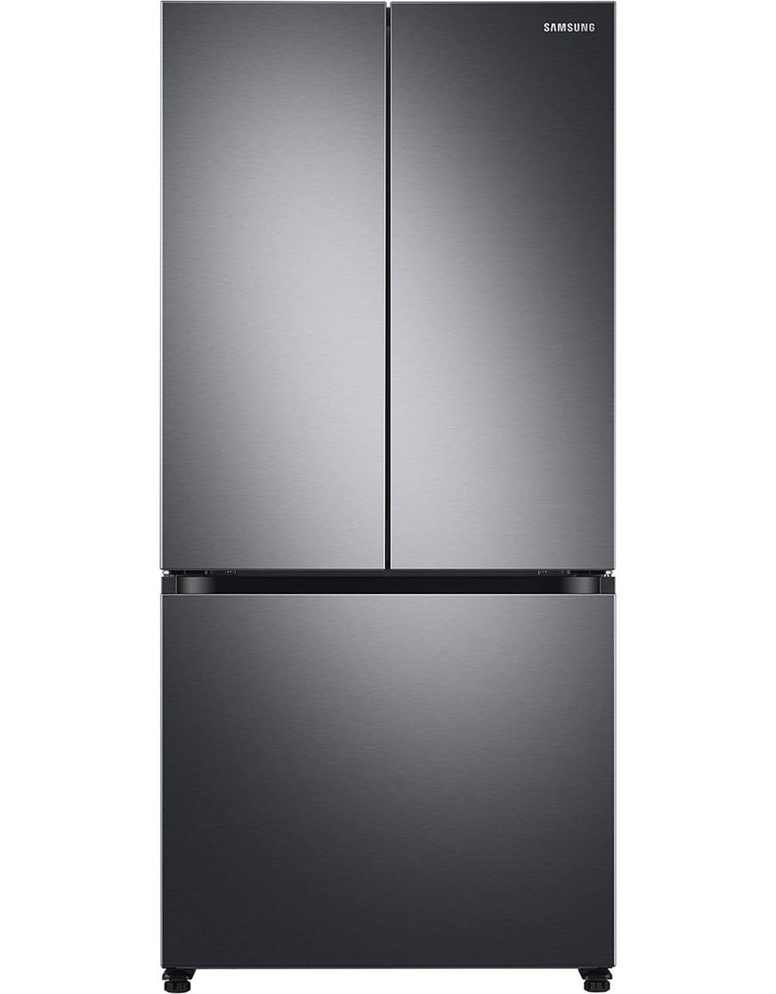 SAMSUNG RF18A5101SG 17.5 cu. ft. 3-Door French Door Smart Refrigerator in Black Stainless Steel, Counter Depth