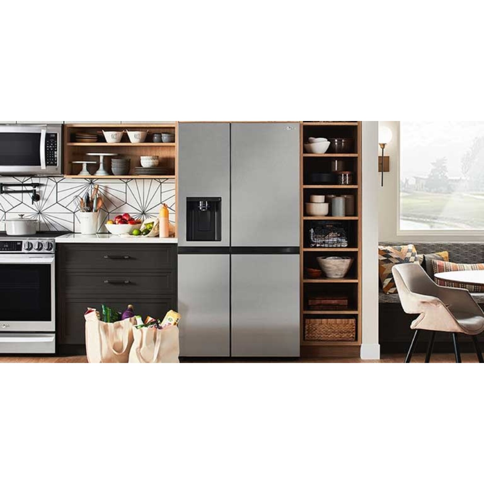 LG Electronics [ dent] LRSXS2706S  27 cu. ft. Side-by-Side Refrigerator with Smooth Touch Ice Dispenser[one year cps warranty]