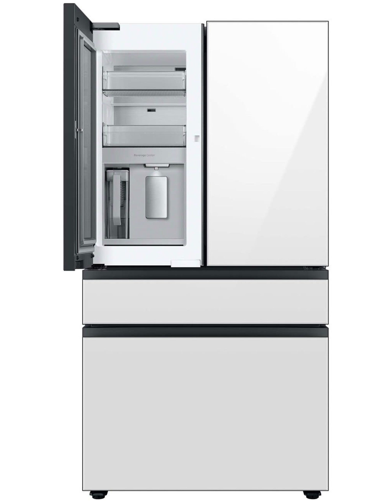 SAMSUNG RF29BB860012AA Bespoke 4-Door French Door Refrigerator (29 cu. ft.) with Beverage Center™ in White Glass