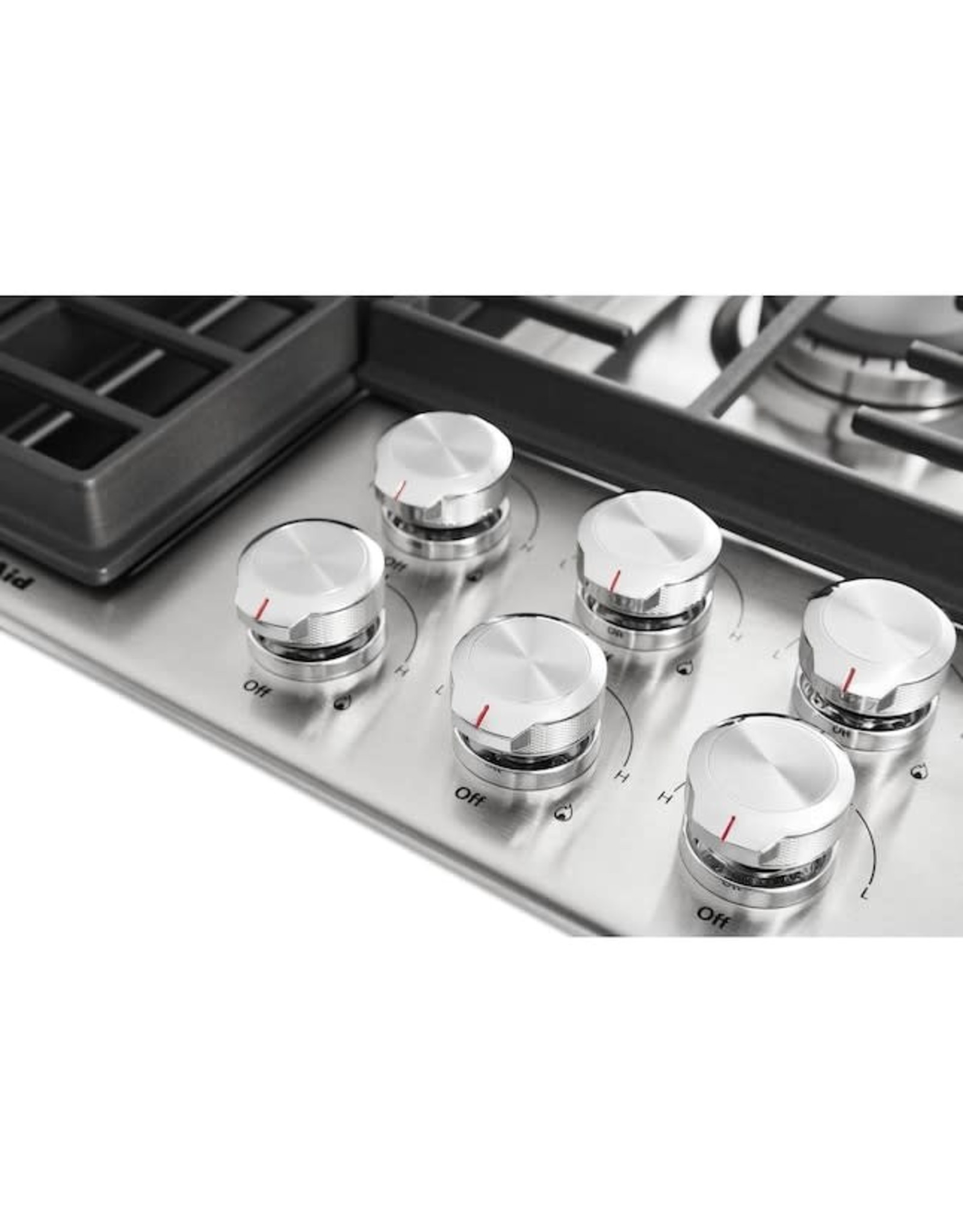 KCGD506GSS 36 in. Gas Downdraft Cooktop in Stainless Steel with 5 Burners
