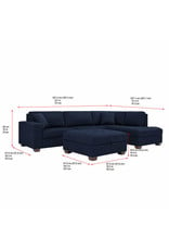 Thomasville Thomasville Miles Fabric Sectional with Storage Ottoman