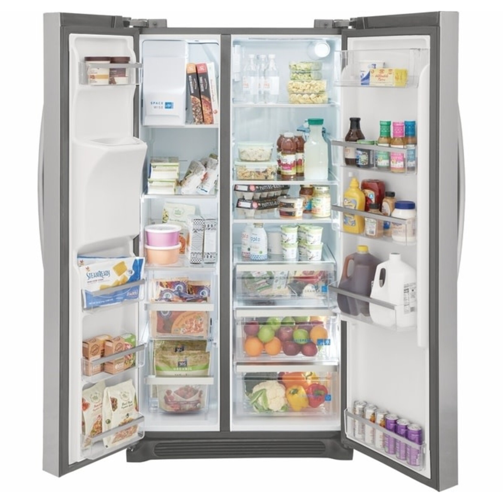 *CK/ GRSC2352AF 22.3 cu. ft. 36 in. Counter Depth Side by Side Refrigerator in Smudge-Proof Stainless Steel