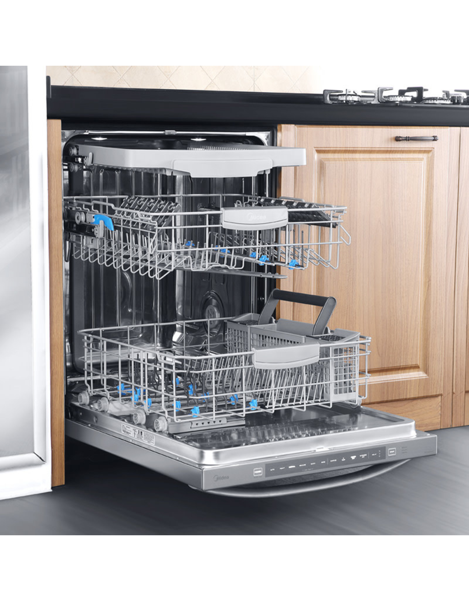 Midea MDT24H3AST   Top Control 24-in Built-In Dishwasher (Stainless Steel) ENERGY STAR, 45-dBA