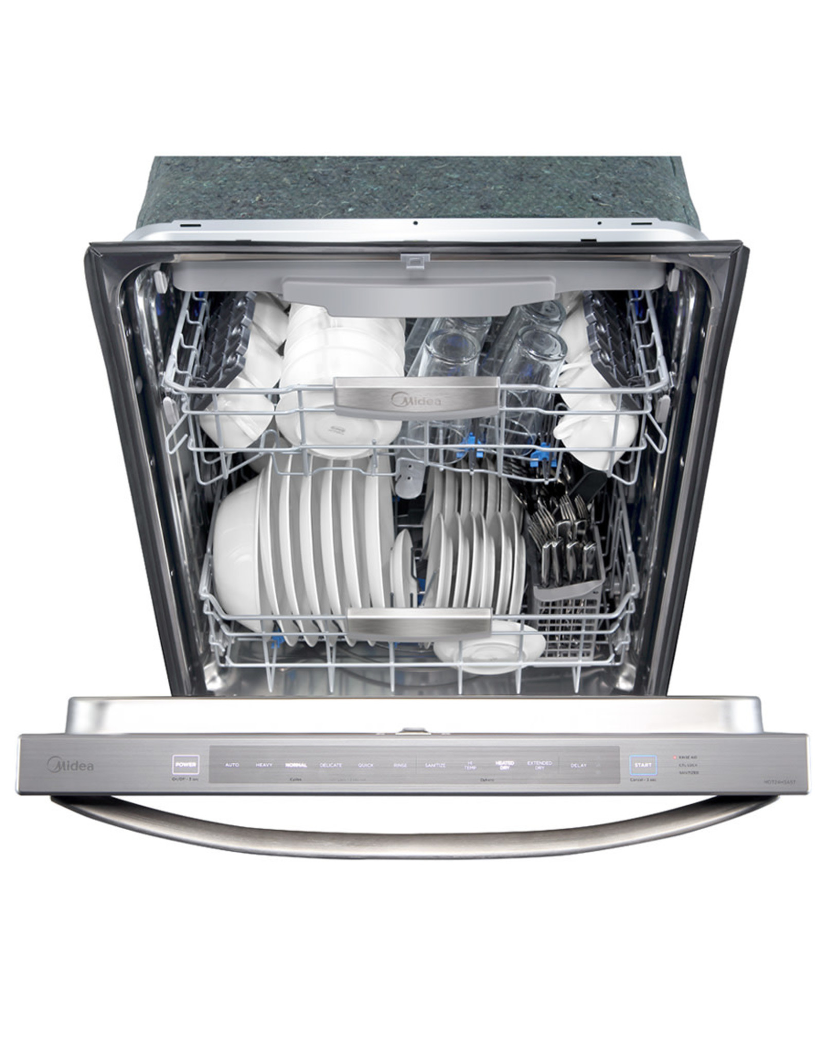 Midea MDT24H3AST   Top Control 24-in Built-In Dishwasher (Stainless Steel) ENERGY STAR, 45-dBA