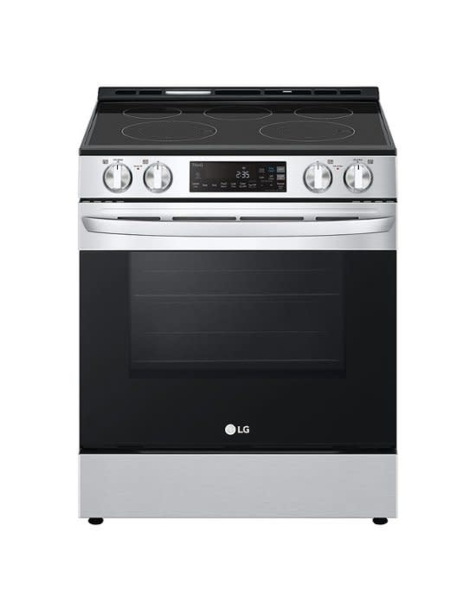 LG Electronics LSEL6331F LG  Smart Wi-Fi with Easy Clean 30-in Smooth Surface 5 Elements 6.3-cu ft Self-Cleaning Freestanding Electric Range (Printproof Stainless Steel)