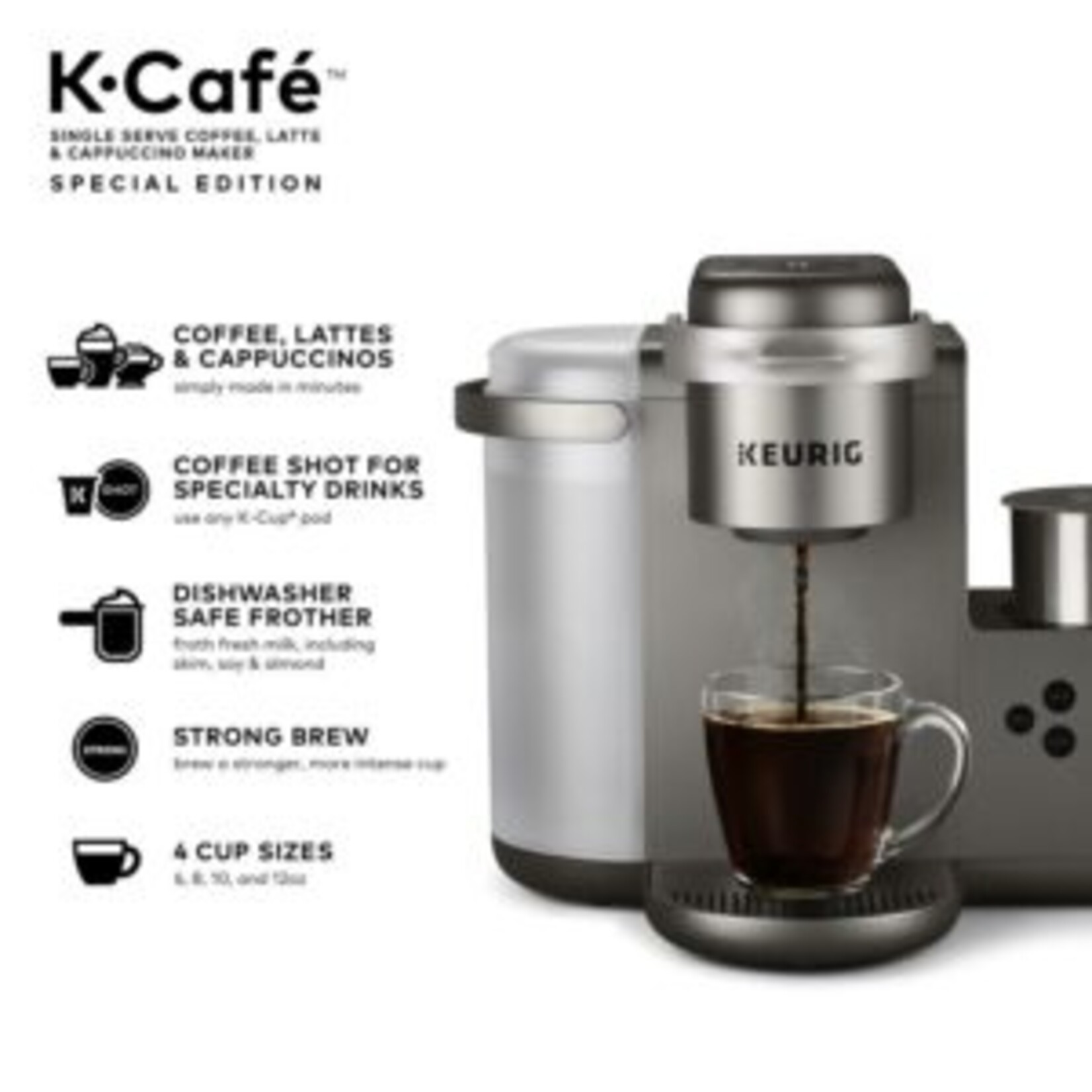 Keurig Keurig® K-Cafe® Single-Serve K-Cup Pod® Coffee, Latte & Cappuccino Maker