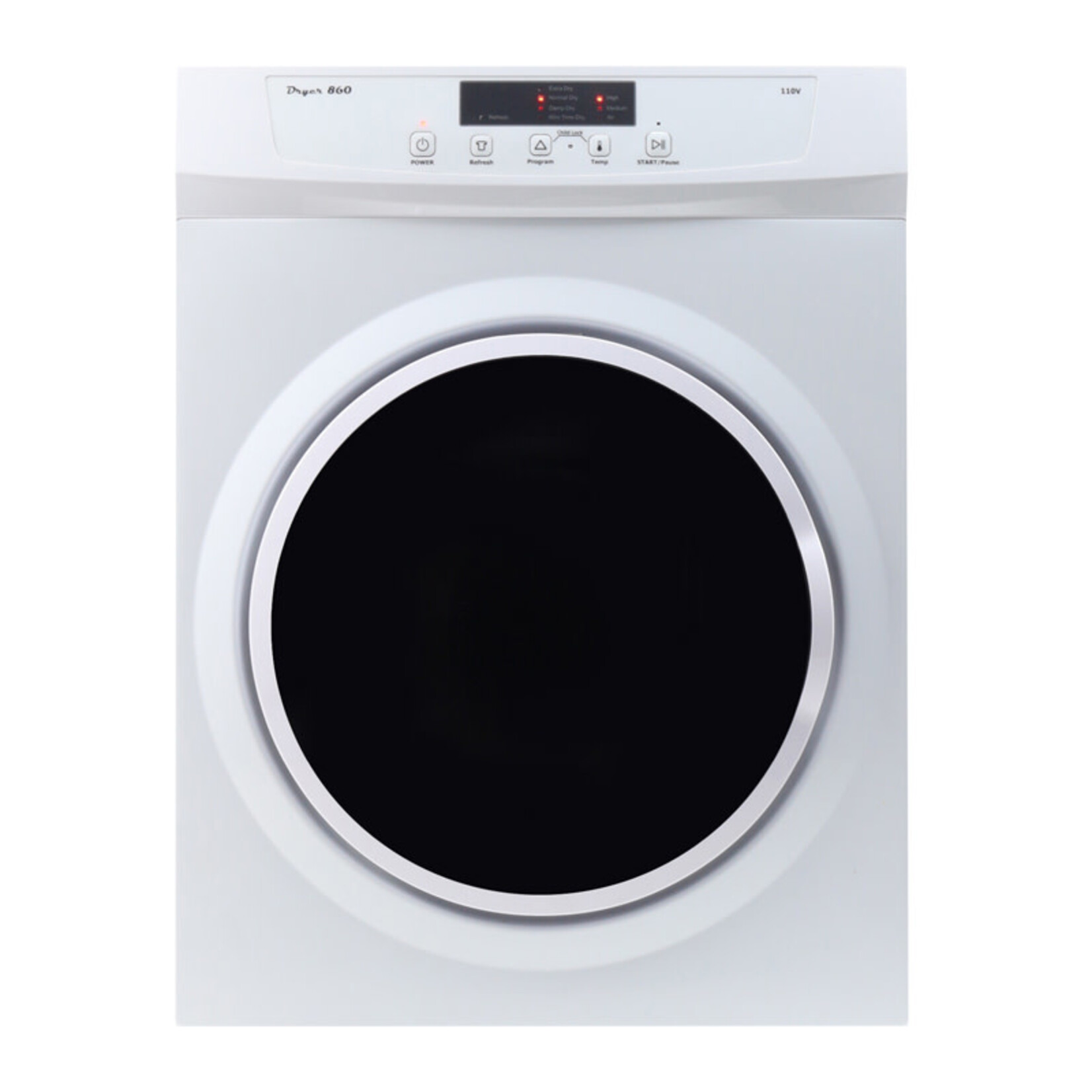 #CK/ DD 860 3.5 cu. ft. 110V Compact Standard Electric Dryer with Sensor Dry, Refresh Function and Automatic Wrinkle Guard