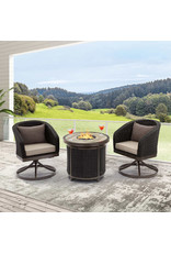 Abbyson Living Agio Paris 3-piece Fire Chat Set