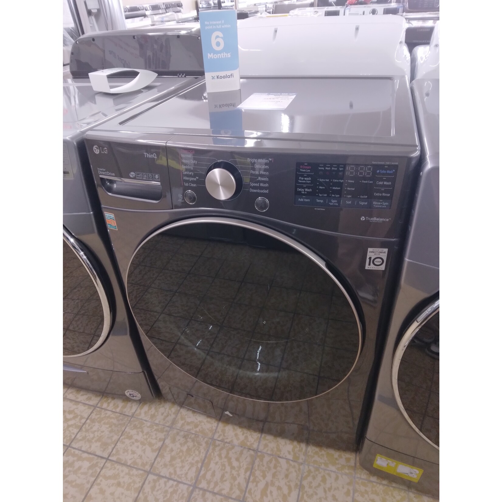 LG #WM4000HBA 27 in. 4.5 cu. ft. Black Steel Ultra Capacity Front Load Washing Machine with TurboWash360
