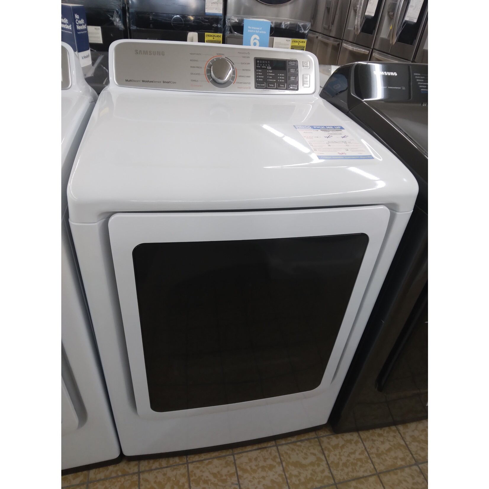 SAMSUNG #DVG50M7450W - Samsung 7.4 Cu. Ft. 11-Cycle Gas Dryer with Steam