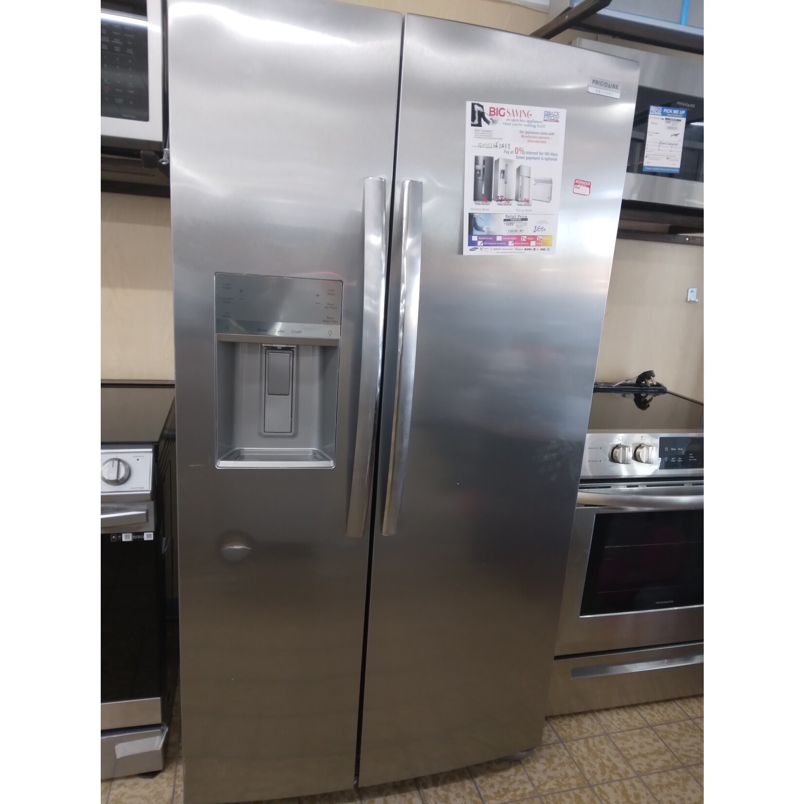 Frigidaire Frigidaire GRSS2652AF 25.6 Cu. Ft. 36" Standard Depth Side by Side Refrigerator in Smudge-Proof Stainless Steel