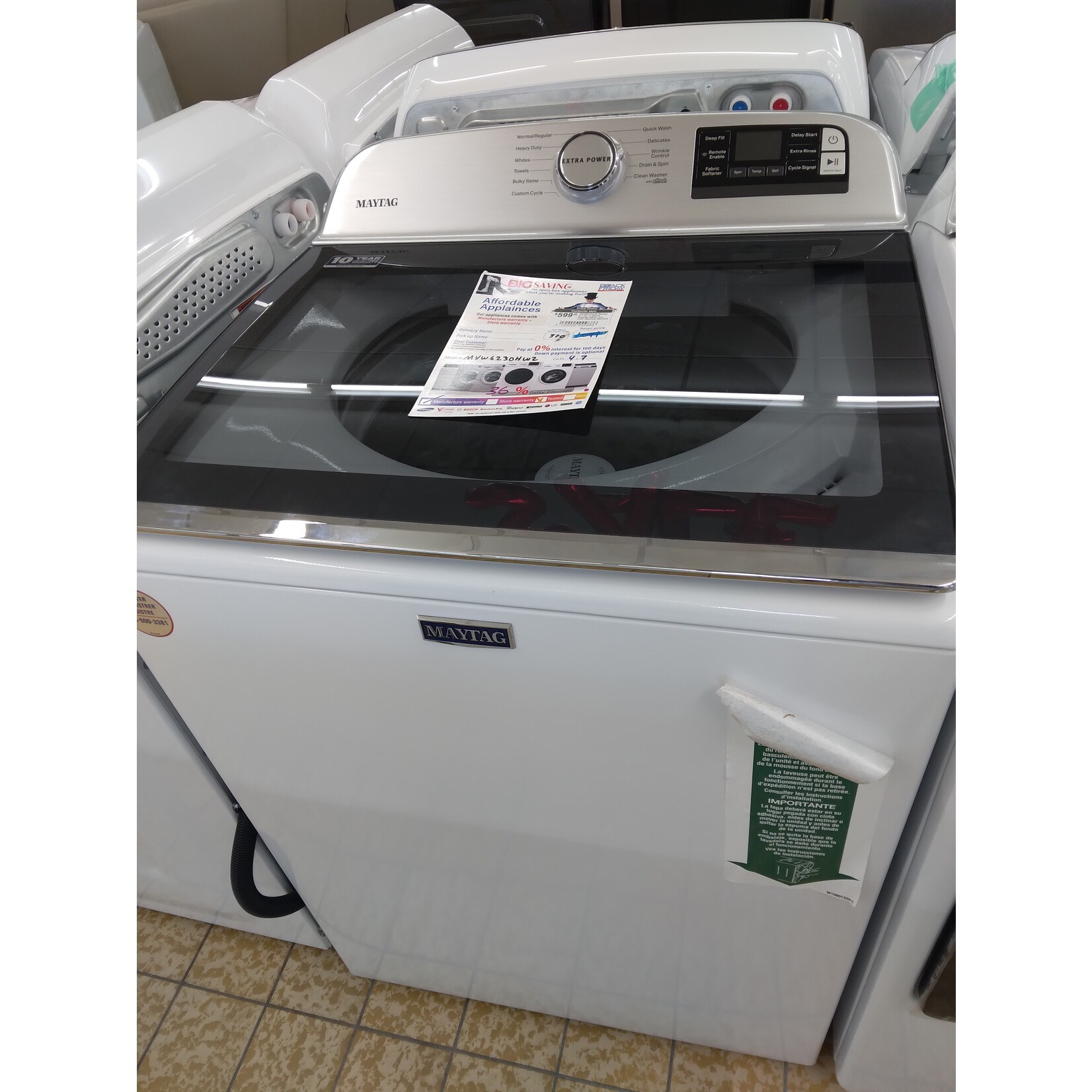 Maytag #*MVW6230HW Maytag 4.7 cu. ft. Smart Capable White Top Load Washing Machine with Extra Power Button and Deep Fill Option