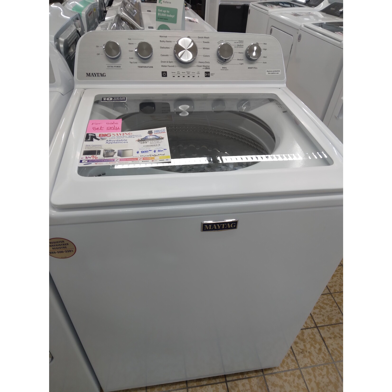 Maytag #*MVW5430MW 4.8 cu. ft. Top Load Washer in White with Extra Power Boost