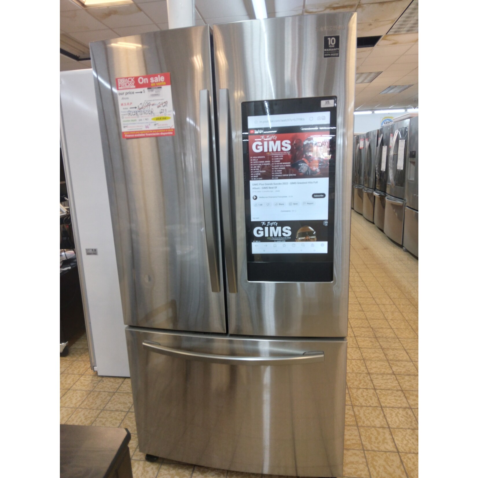 SAMSUNG RF28T5F01SR  SAMSUNG 27.7 cu. ft. French Door Refrigerator in Stainless Steel with Family Hub