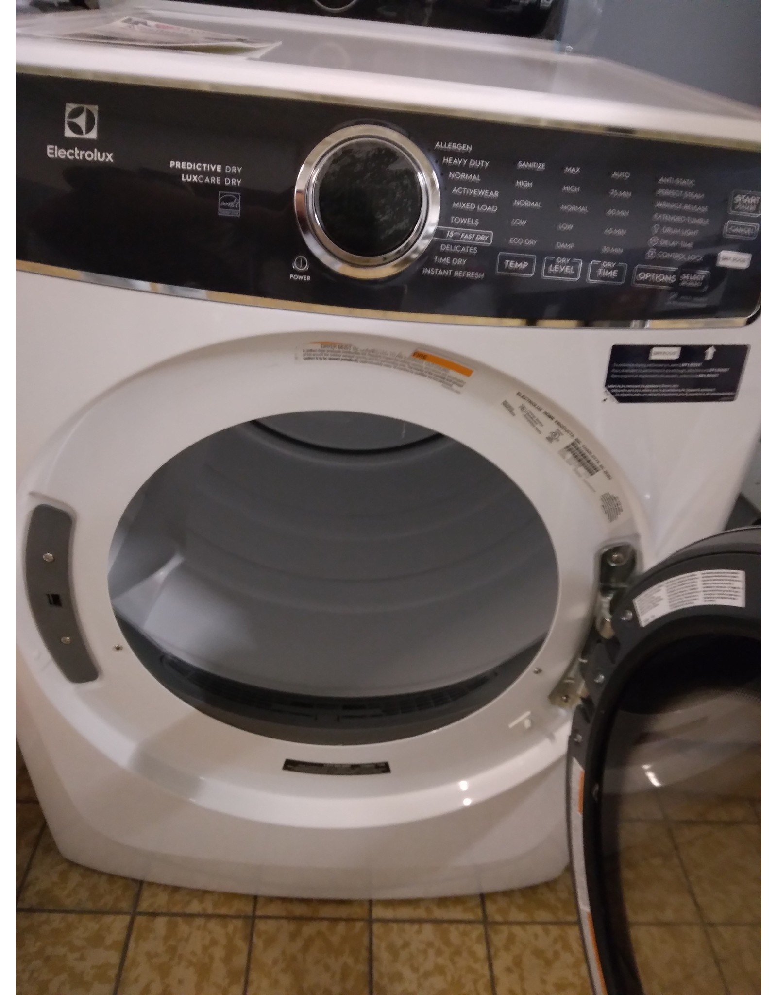Electrolux ELFG7537AW 8 cu. ft. White Front Load Perfect Steam Gas Dryer with LuxCare Dry and Instant Refresh