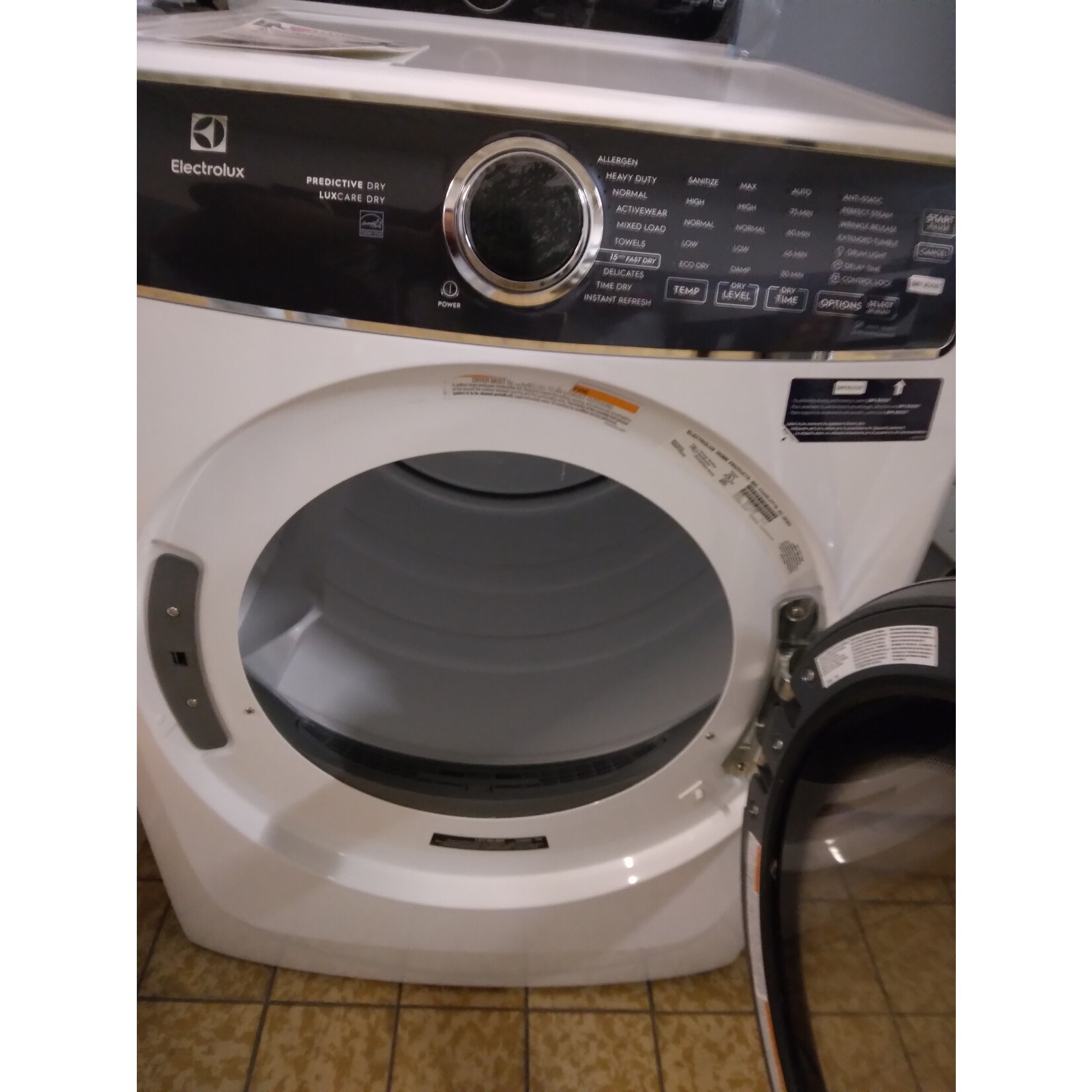 Electrolux ELFGW7537AW 8 cu. ft. White Front Load Perfect Steam Gas Dryer with LuxCare Dry and Instant Refresh