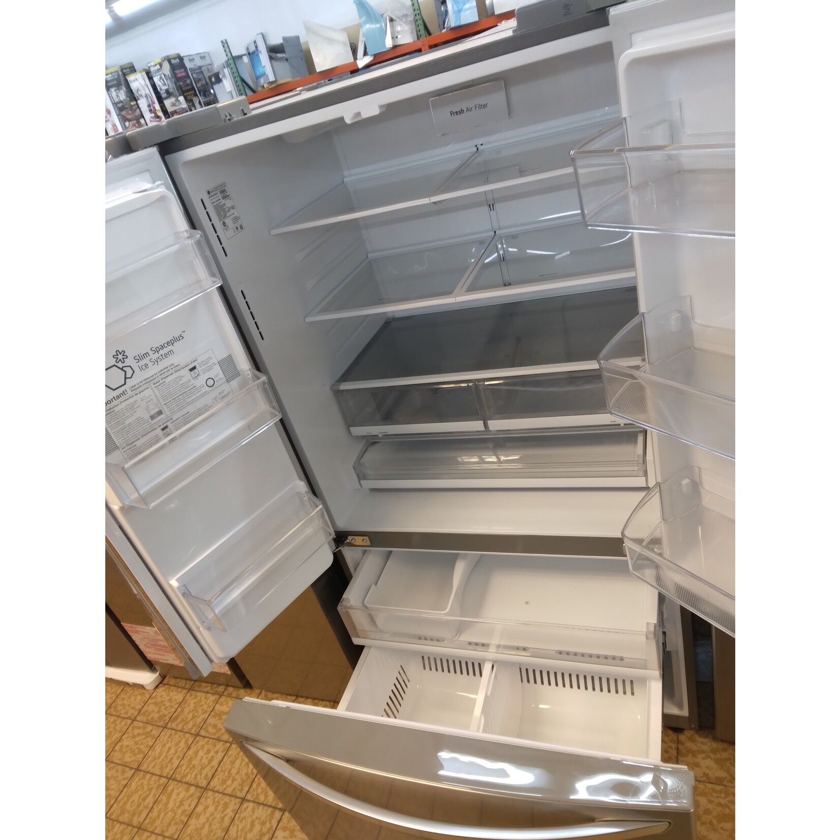LG Electronics #*LFXS26973S 26.2 cu. ft. French Door Smart Refrigerator with Wi-Fi Enabled in Black Stainless Steel