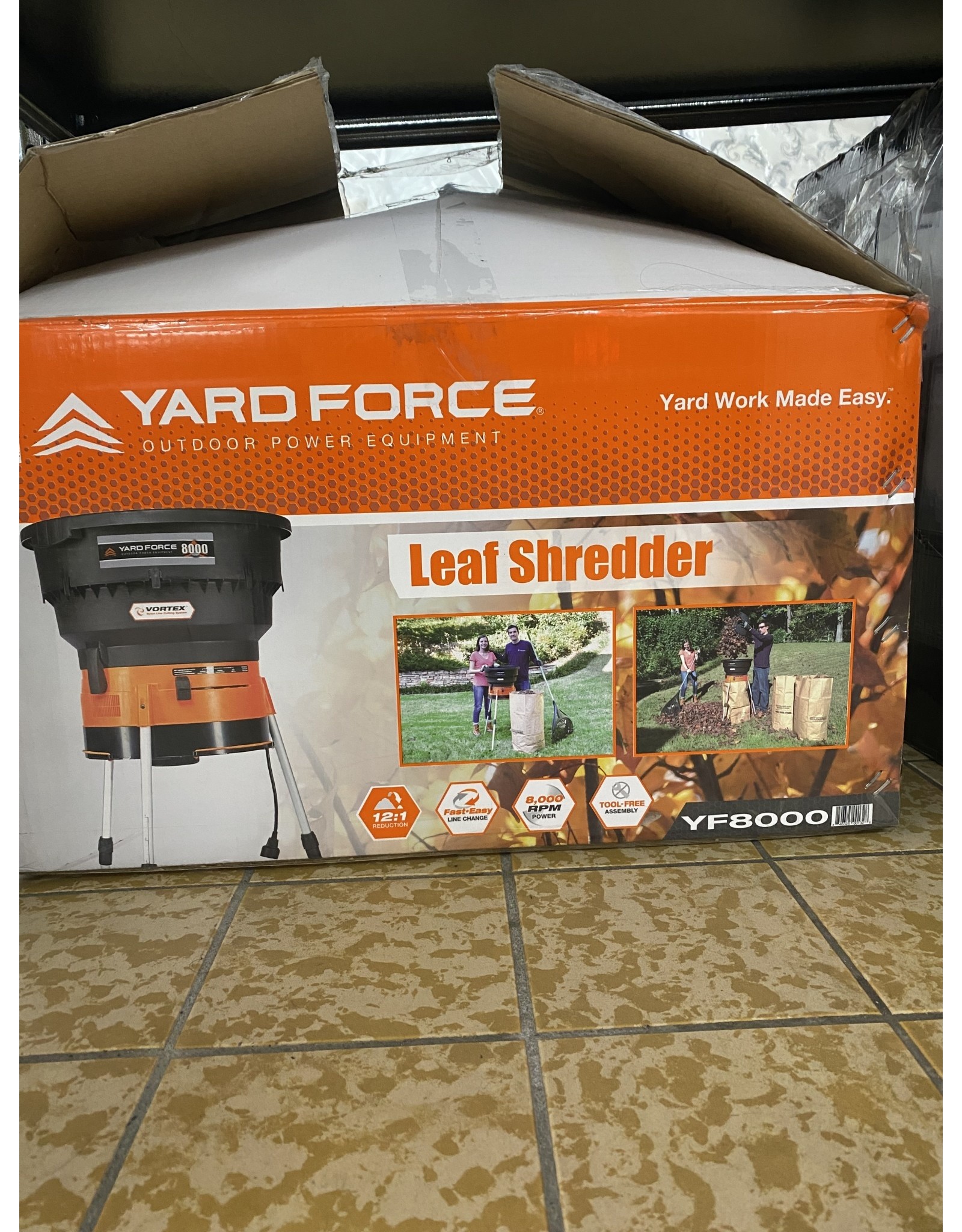 Yard Force 22 Corded Electric Leaf Shredder With Accessory Kit